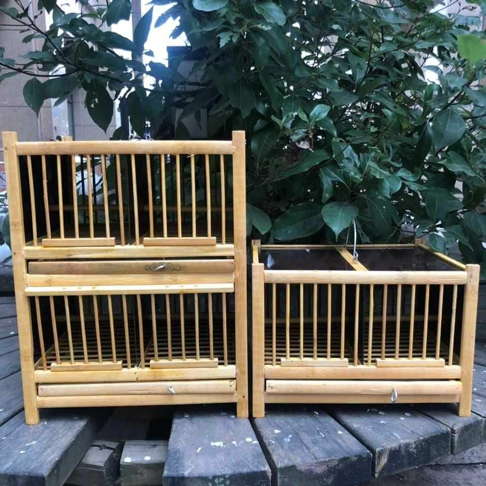 广式两四格排笼画眉画眉鸟鸟笼运输上山携带过度鸟笼