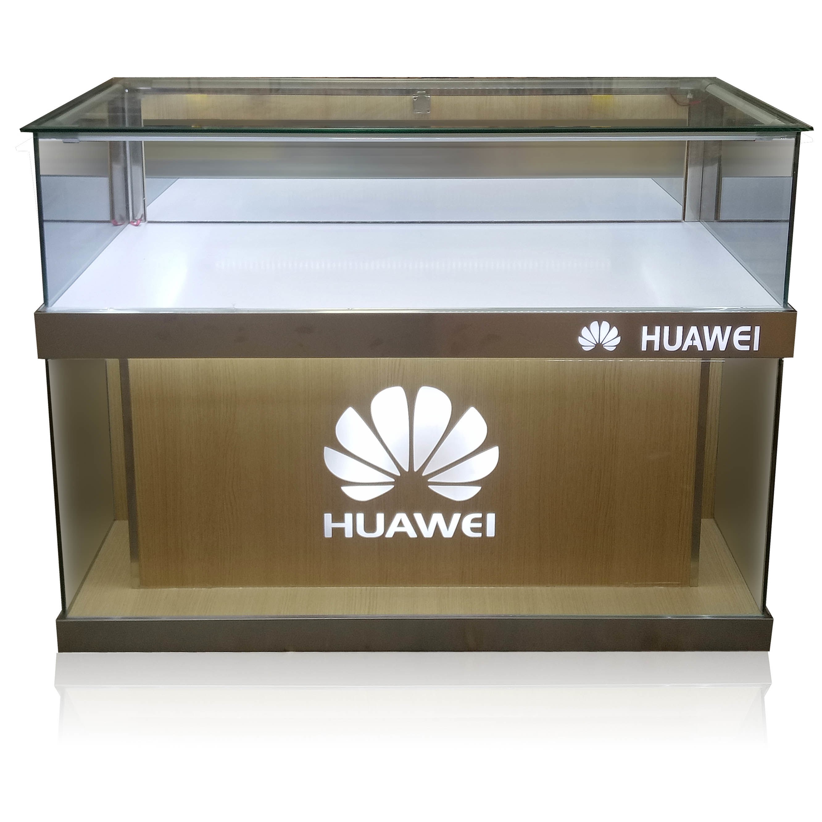 手机三边木纹机柜台大白拉丝拉丝展示柜oppo大三其它