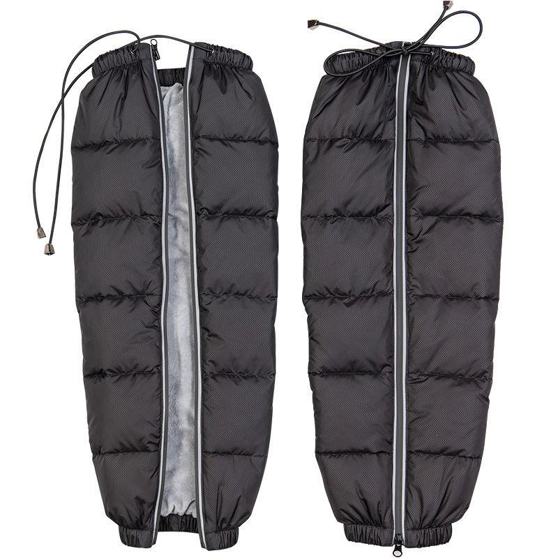 电动车羽绒护膝摩l托车防r寒冬季挡风拉链保暖r骑车骑行护腿神器