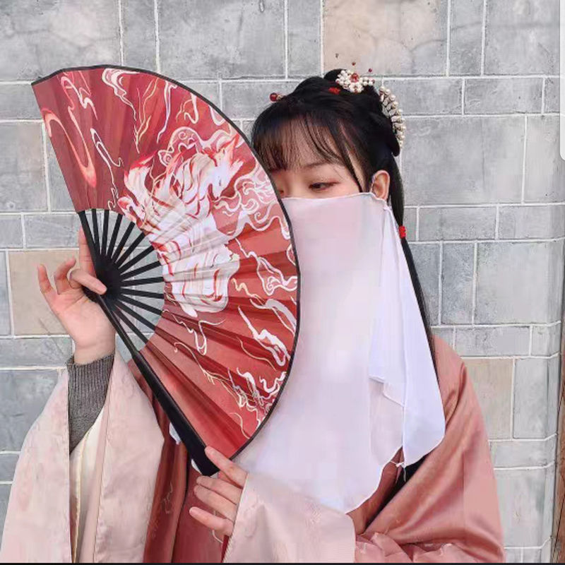 奕世越扇古风扇子玉清昆仑扇汉服女学生霸气扇子