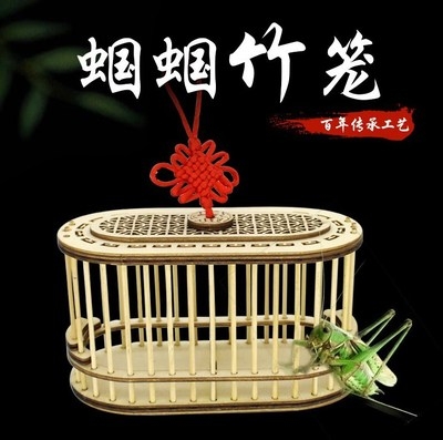精制竹制蝈蝈小孩老式老人鸣虫爬宠小号昆虫爬虫