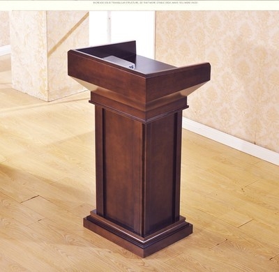 办公公家实木皮演讲台发台言简约简易演宾台主持演讲台