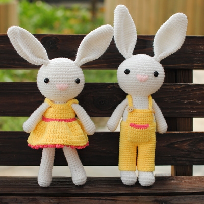 手工缝制玩偶自缝布偶材料包钩织diy初学者勾线毛线