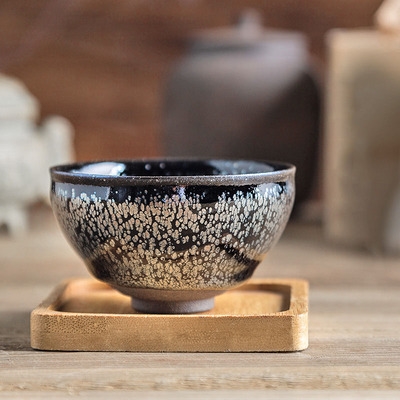 decleor建阳名家余秋华建盏茶杯主人杯纯手工铁胎建盏