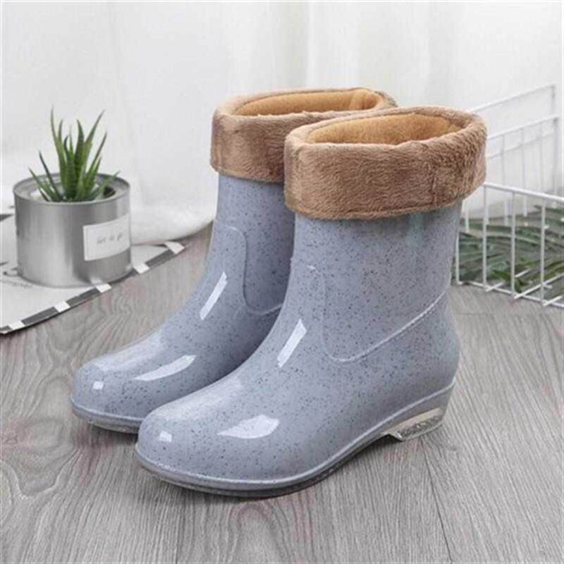 软底鞋中筒雨尚成人防滑防u水女款d雨鞋轻便款短透明时靴水桶鞋