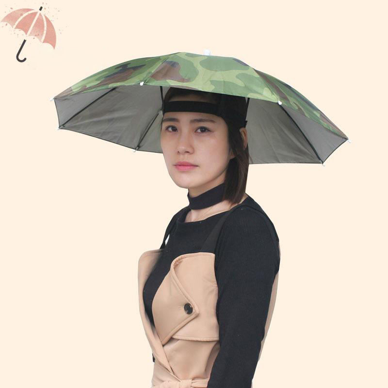 头上冒的遮阳伞小伞雨v顶头伞玩具晴雨儿童头戴伞帽子伞户外带