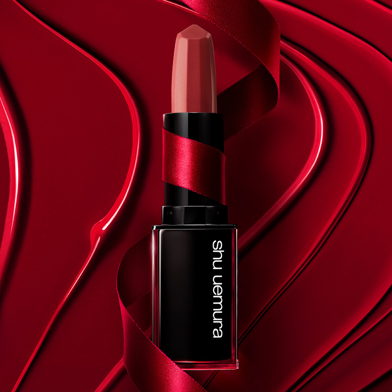 【自营】植村秀无色限绢感小黑方唇膏口红显白ks rd188夜山茶