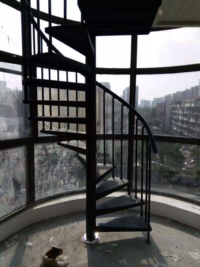 楼梯小楼露天钢制户外室外旋转家用整体阳台整体楼梯