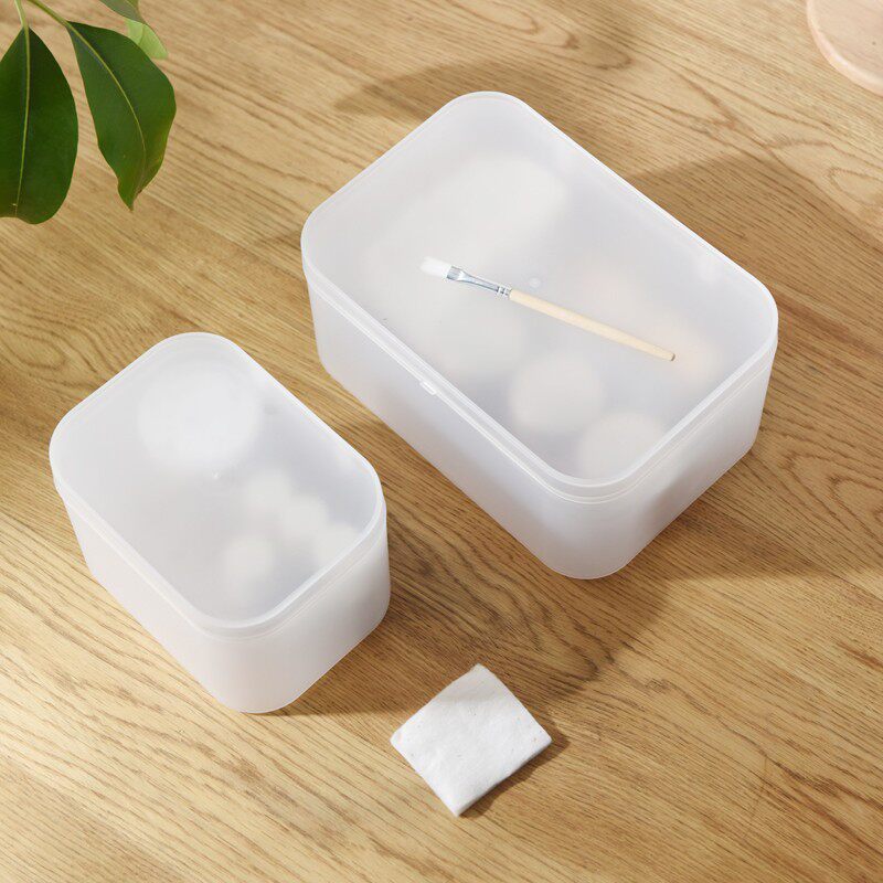 杂盒收翻防g尘透明带盖桌面纳盖收纳物小可叠加塑料翻盖式学生宿