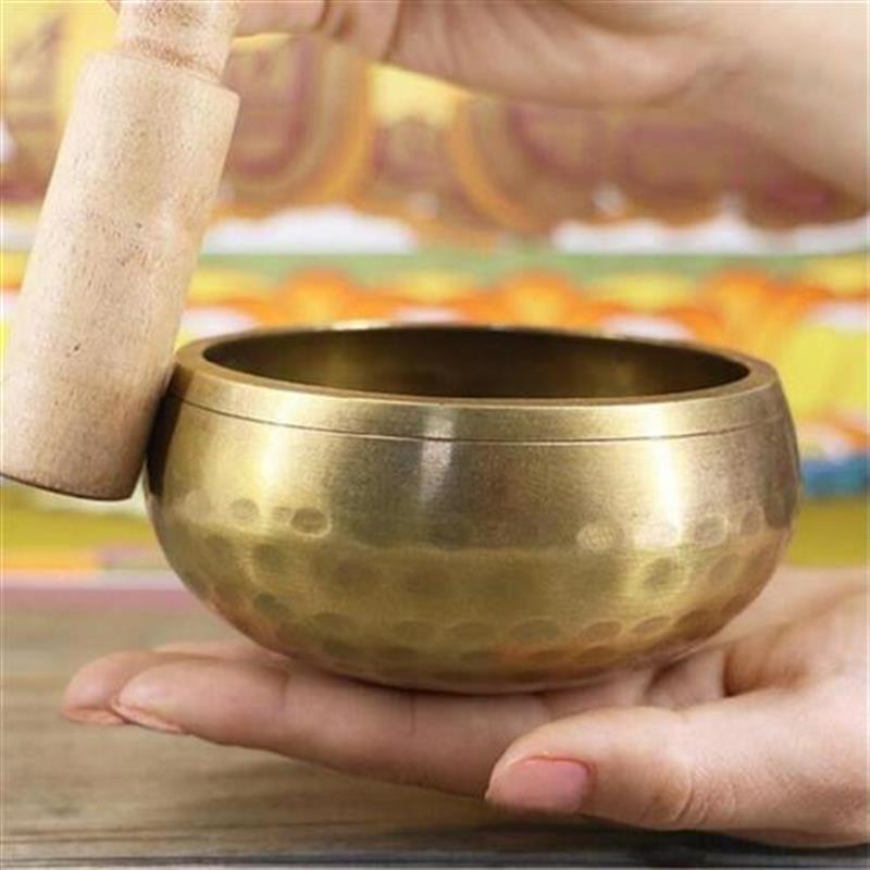 铜色冥想摆件道具敲打铜器瑜伽铜钵颂钵摆件