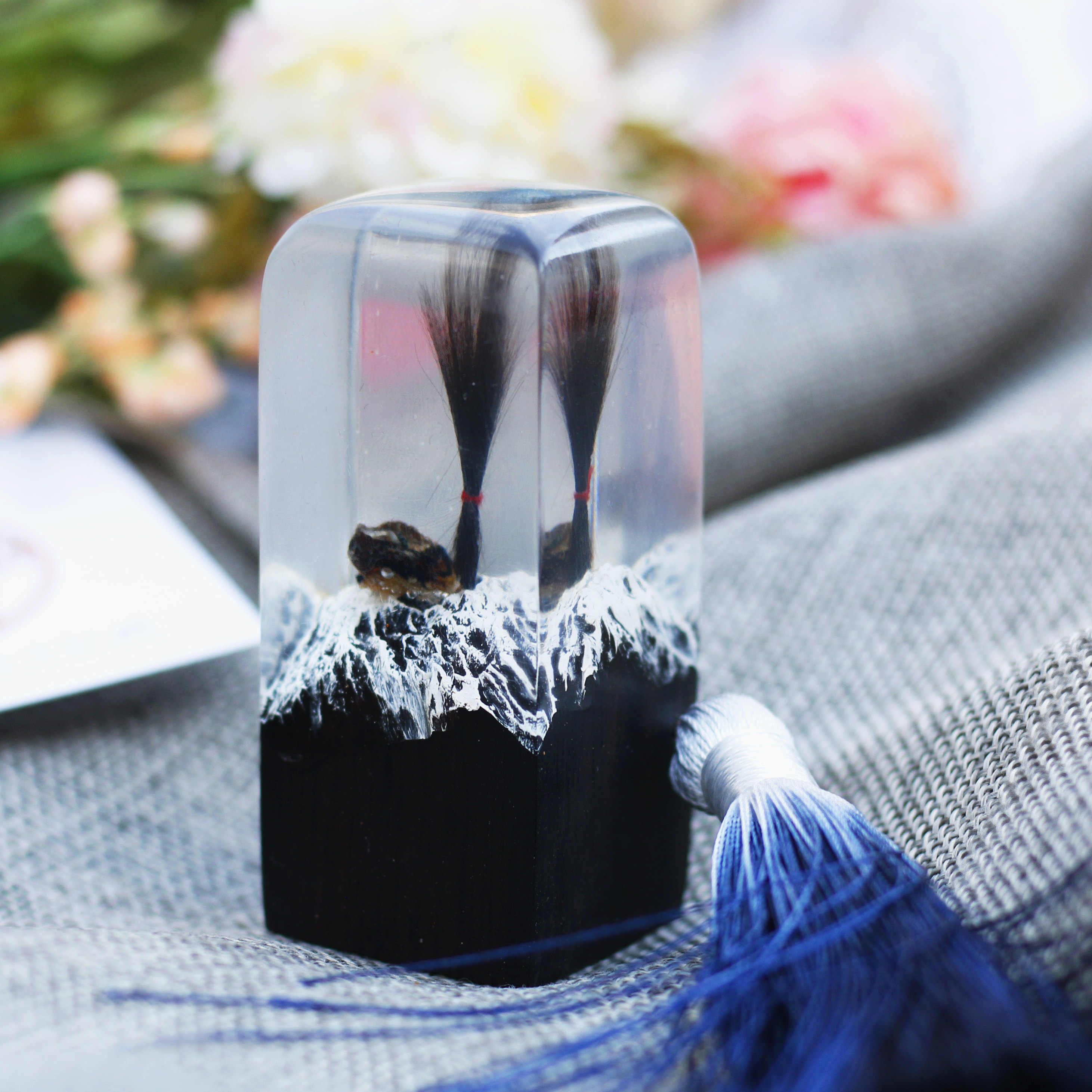 纪念品胎毛章祥云银丝印印章胎发男孩女孩脐带乳牙cosplay女装