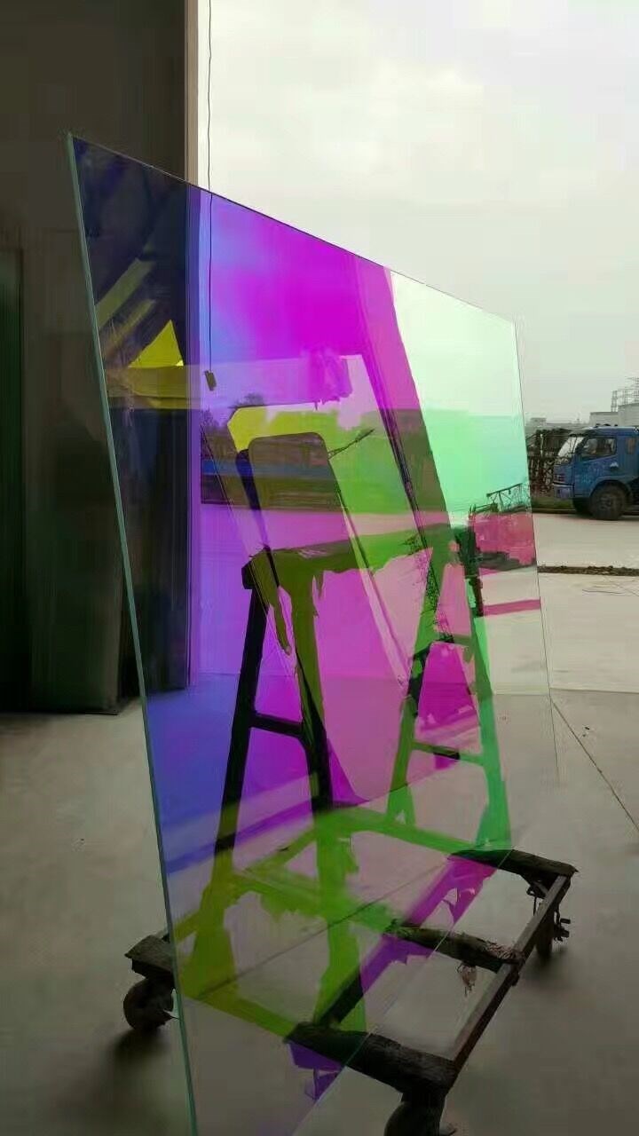 炫彩玻璃贴膜窗户幻彩玻璃贴纸彩色渐变膜彩虹七彩膜镭射变色窗纸