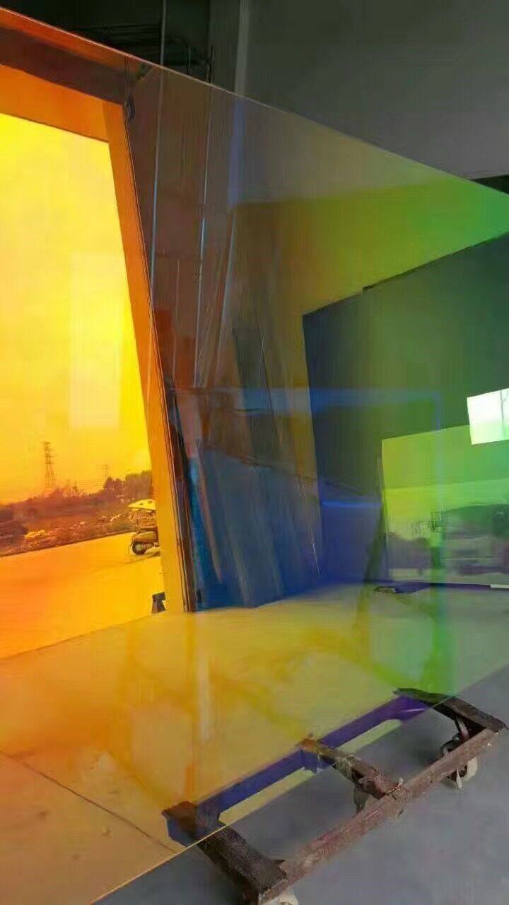 炫彩玻璃贴膜窗户幻彩玻璃贴纸彩色渐变膜彩虹七彩膜镭射变色窗纸