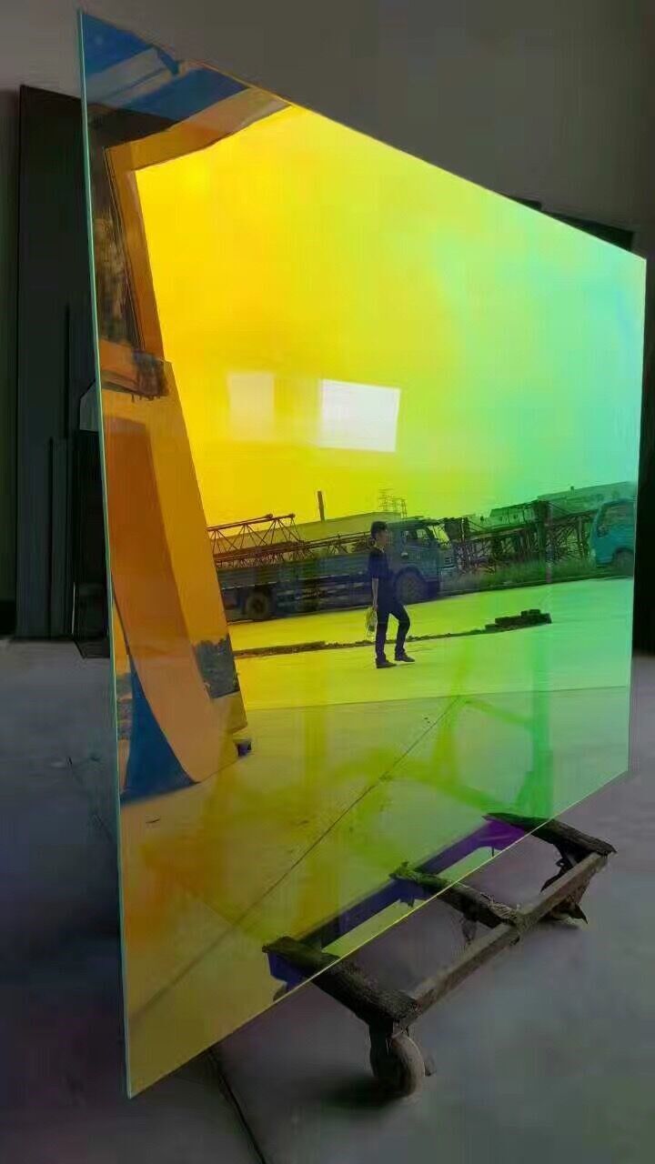 炫彩玻璃贴膜窗户幻彩玻璃贴纸彩色渐变膜彩虹七彩膜镭射变色窗纸