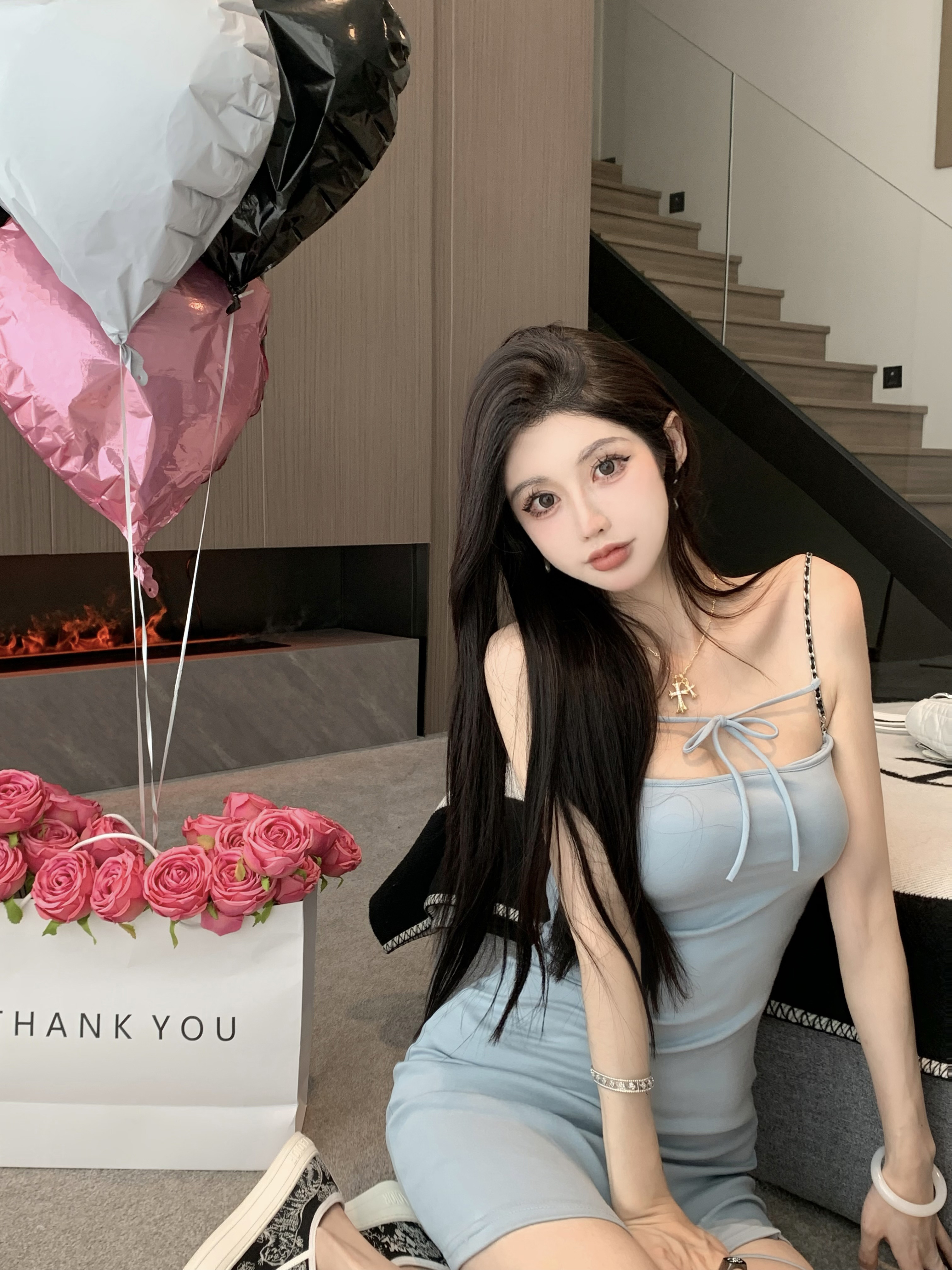 JOEY 宠爱三色 内搭单穿夏季2022年抹胸吊带连衣裙女天新款