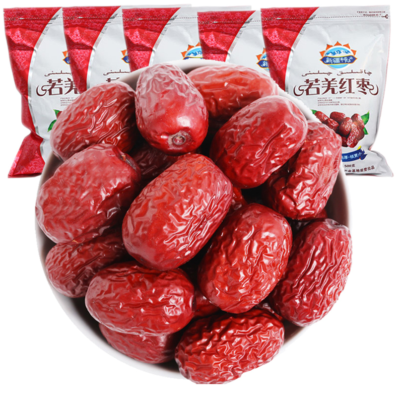 新枣5斤新疆红枣孕妇零食若羌红枣一级灰枣熬粥干货甜过