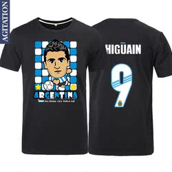 此间巴西世界杯t恤球迷足球衣队服吉祥物德国