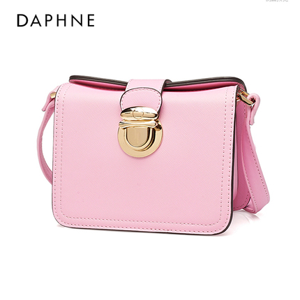 Daphne/达芙妮 时尚甜美淑女小包锁扣休闲斜挎女包包1015383072