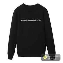 IT编程码农程序猿员加绒款套头卫衣男士加厚上