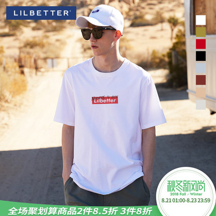 Lilbetter男士短袖T恤2018新款夏季男装体恤修身男生潮牌上衣半袖