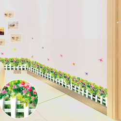 非洲菊教室幼儿园走廊墙贴装饰贴纸墙围踢脚地