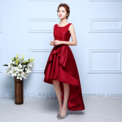 晚礼服2015新款长裙秋冬季长款宴会紫色伴娘