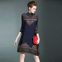 YINER音儿 2017春季新款 优雅九分袖气质翻领