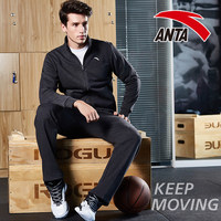 安踏运动套装男装外套 2016冬季新款男加厚针