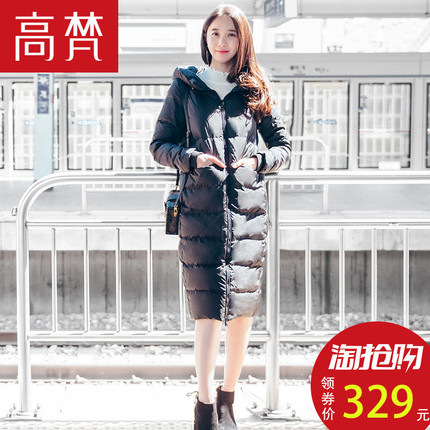 高梵反季羽绒服女中长款过膝长款加厚外套清仓特价2017新款韩版潮
