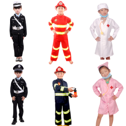 包邮儿童小警察服饰交警制服消防员医生护士厨