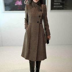 2017秋冬新款毛呢大衣女长款修身高端双面绒