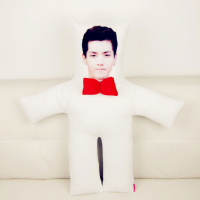 做照片娃娃大白兔玩偶照片抱枕可爱不二兔子送