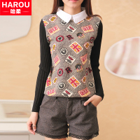 青少年秋冬装新款少女中长款高领毛衣外套时尚