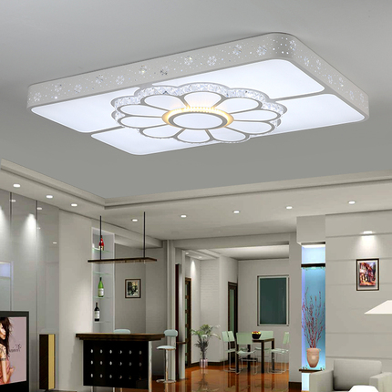 LED吸顶灯1.2米客厅大灯长方形水晶灯简约现代家用餐厅卧室婚房灯