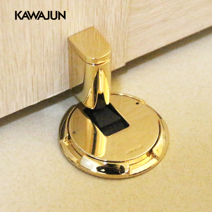 原装进口日本KAWAJUN不锈钢推压免打孔河淳高端地装门吸门碰地吸