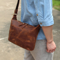 复古真皮女包 小清新文艺小皮包 迷你手工 学院