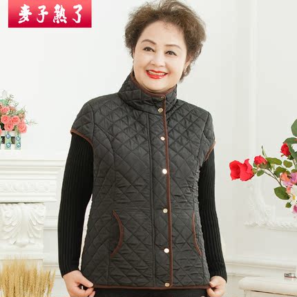麦子熟了冬季新品保暖马夹中老年女装大码妈妈装马甲中年春装