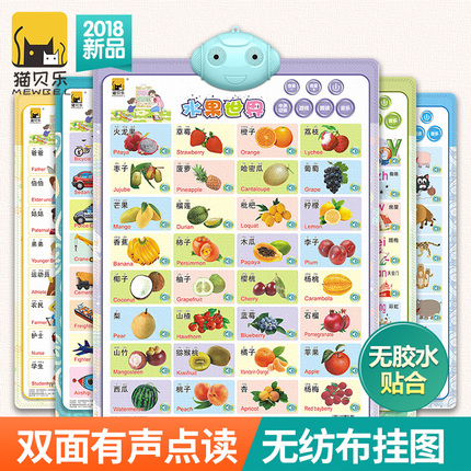 儿童有声挂图早教发声学汉语拼音声母韵母整体认读音节0-3岁6