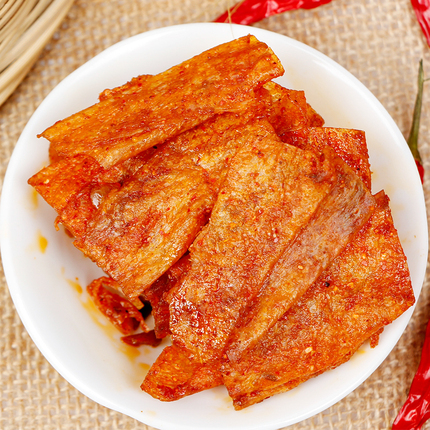辣片辣条香辣麻辣豆腐皮香干 江西新余特产80后怀旧零食素肉牛排