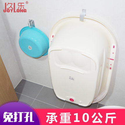 太空铝脸盆挂钩免打孔脸盆置物架卫生间无痕壁挂脸盆收纳架免打孔