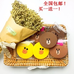 韩国line可爱卡通布朗熊可妮兔沙粒鸡萌萌哒随