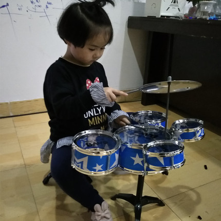 儿童架子鼓3-6岁初学者练习鼓仿真爵士鼓乐器音乐玩具敲击打五鼓