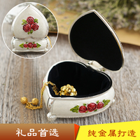 包邮心形玻璃儿童首饰盒收纳芭比公主小化妆盒