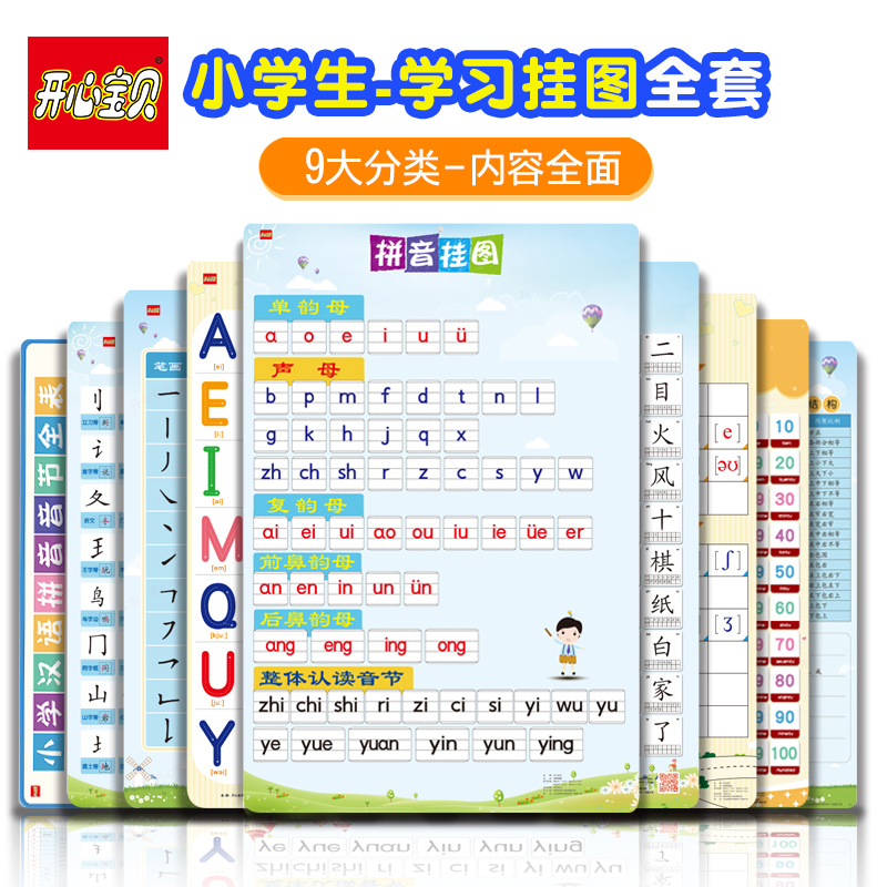 早教挂图 无声 学前儿童幼儿园认知启蒙学习小学生拼音数字识字 - 封面