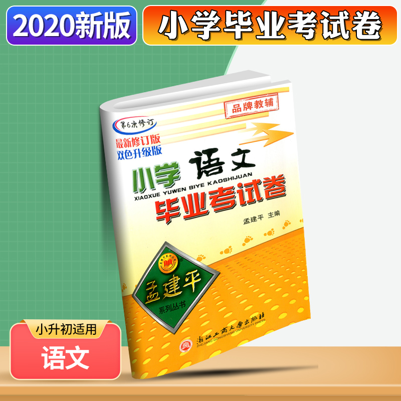 2020新版孟建平小学语文毕业考试小升初毕业升学总复习模拟试卷语文专项训练必刷题真题卷六年级下册暑假作业衔接教材同步练习册书 - 封面