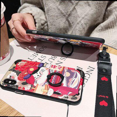 定制手机壳适用招财猫苹果12pro11指环iphone7男6sp女xaxx Xr8p 虎窝淘