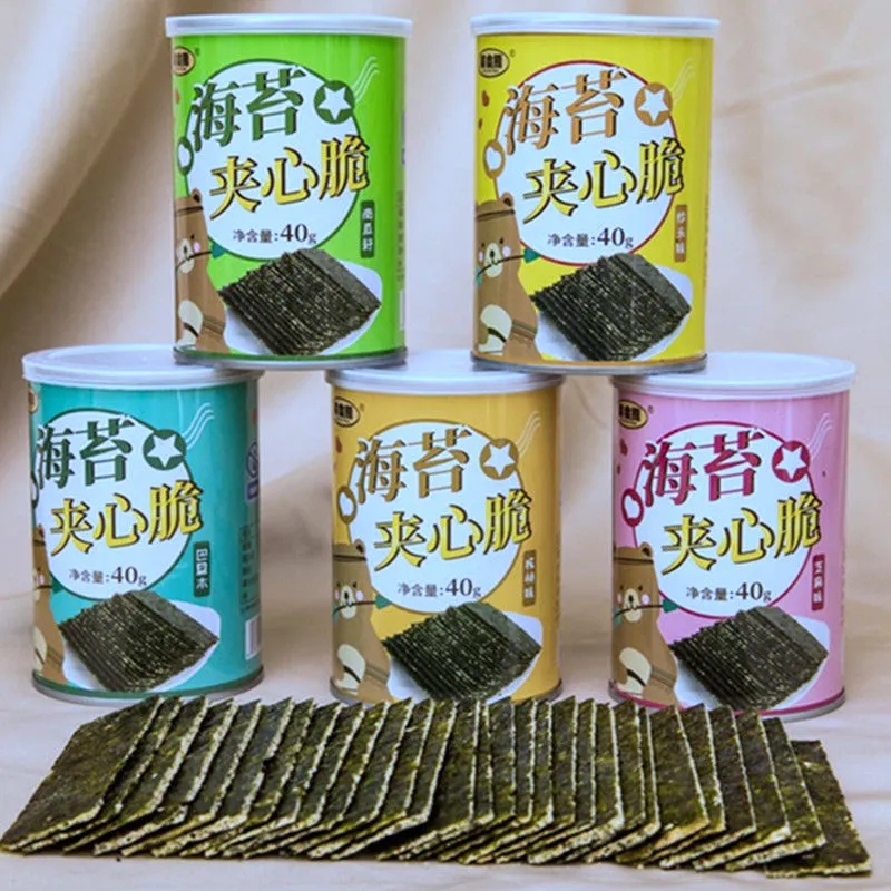 海苔夹心脆8罐装芝麻儿童零食健康营养宝宝孕妇小孩休闲无添加 - 封面