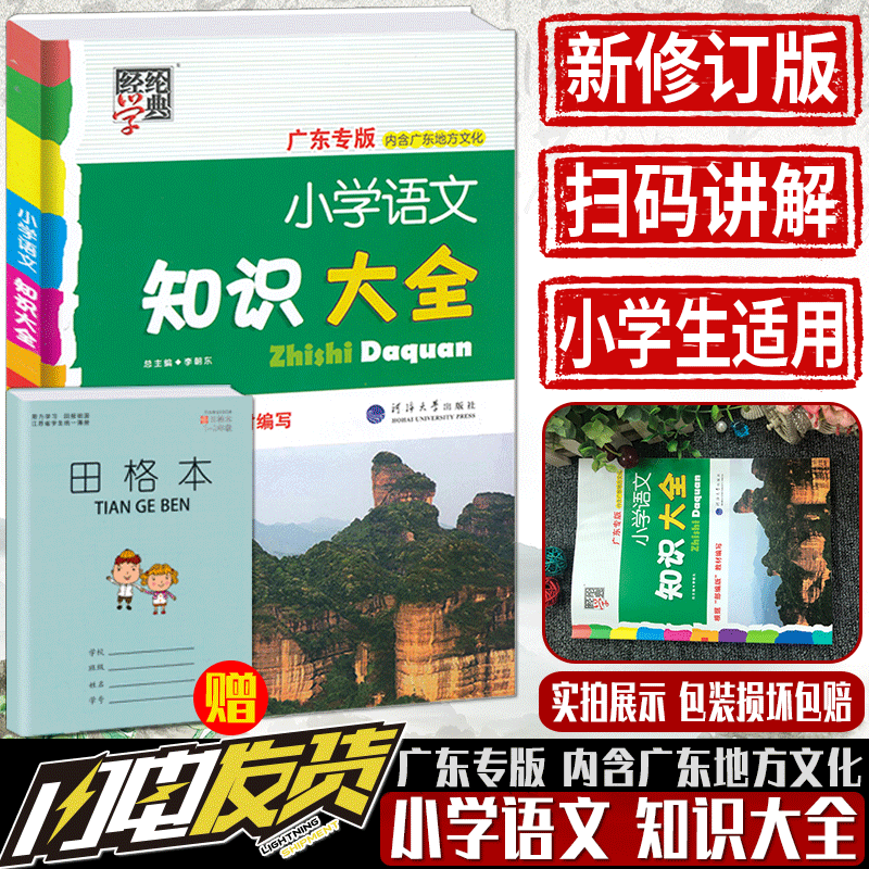 2021版小学语文知识大全通用广东专版人教版部编版新修订知识大全语文小学一至六年级小升初古诗词小学知识集锦基础知识大全全国版 - 封面