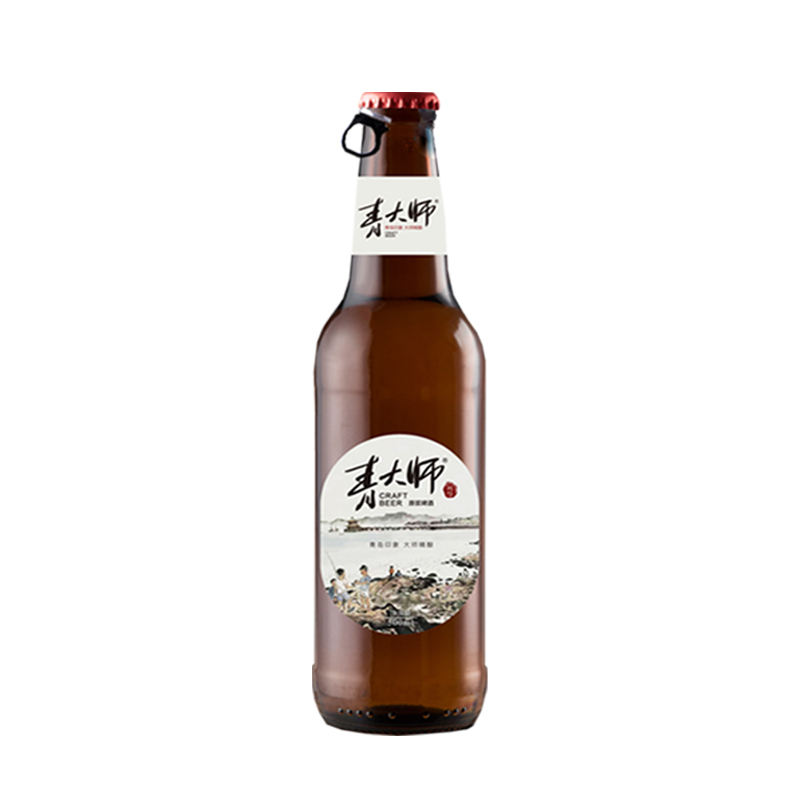 青大师国产比利时小麦精酿啤酒瓶装整箱12瓶500ml老青岛原浆白啤