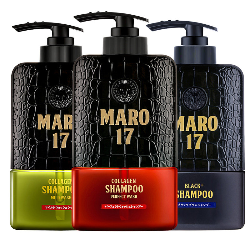 日本摩隆maro17胶原蛋白洗发水护发素 男士无硅油去屑洗发露